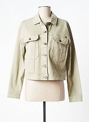 Veste casual col rond vert GEISHA femme