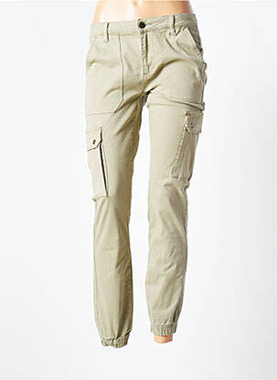 Pantalon slim stretch taille normale vert GEISHA femme