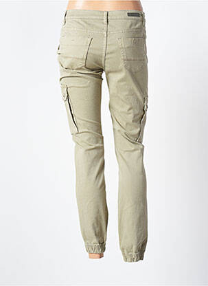 Pantalon slim stretch taille normale vert GEISHA femme