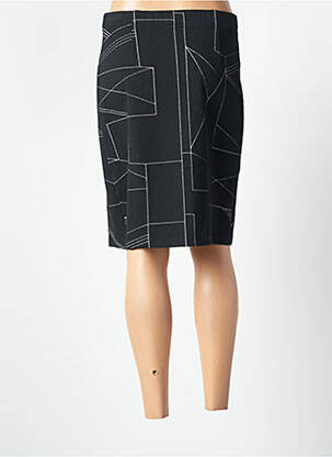 Jupe mi-longue taille élastique noir FRED femme