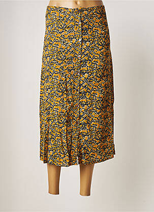 Jupe longue tissage crêpe jaune MAISON HOTEL femme
