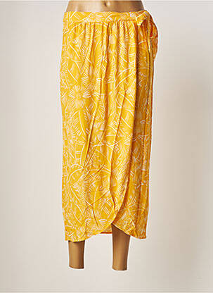 Jupe longue taille haute jaune DES PETITS HAUTS femme