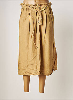 Jupe longue coupe évasée beige MKT STUDIO femme
