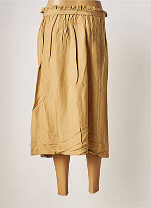 Jupe longue coupe évasée beige MKT STUDIO femme