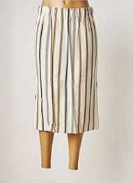 Jupe mi-longue fermeture zip latéral beige MKT STUDIO femme