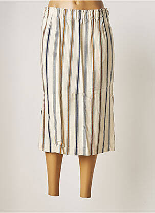 Jupe mi-longue fermeture zip latéral beige MKT STUDIO femme