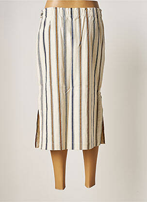 Jupe mi-longue fermeture zip latéral beige MKT STUDIO femme