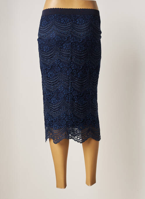 Jupe mi-longue bleu AN' GE pour femme