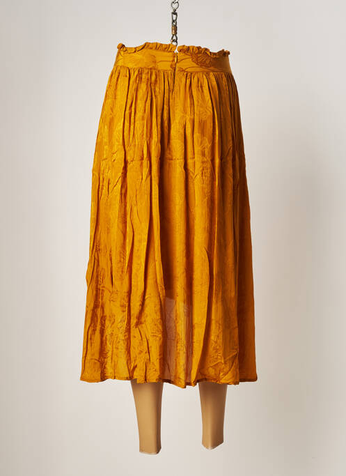 Jupe mi-longue jaune LOUIZON pour femme