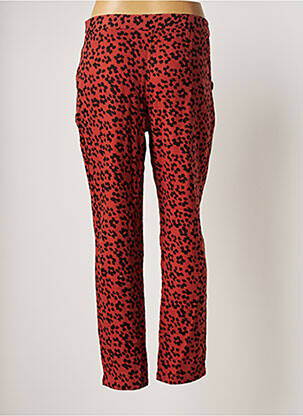 Pantalon droit taille normale taille normale marron LEON & HARPER femme