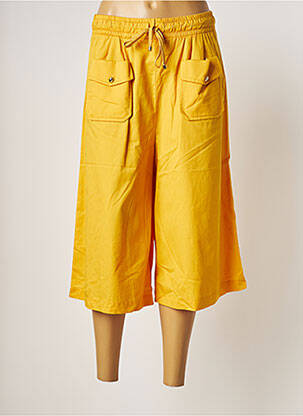 Pantacourt taille élastique taille normale jaune LA PETITE FRANCAISE femme