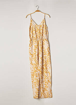 Combi-pantalon poches fines bretelles jaune SUNCOO femme