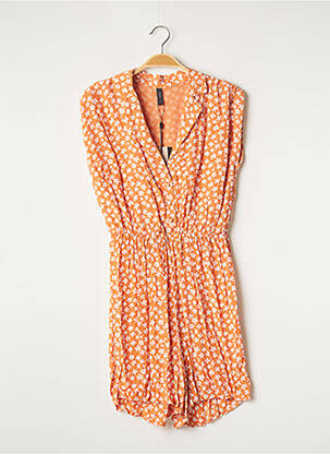 Combishort fermeture boutonnée sur le devant manches courtes orange Y.A.S femme
