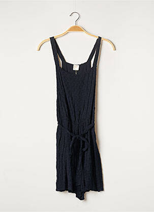 Combishort tissage crêpe fines bretelles bleu DES PETITS HAUTS femme