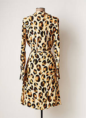 Robe mi-longue manches longues manches longues beige FABIENNE CHAPOT femme