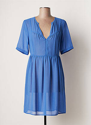 Robe courte manches courtes manches courtes bleu SEE U SOON femme