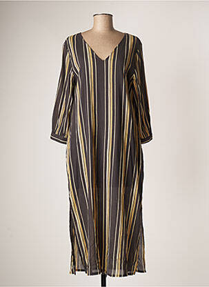 Robe mi-longue coupe fluide manches 3/4 noir MKT STUDIO femme