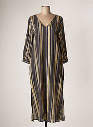 Robe mi-longue coupe fluide manches 3/4 noir MKT STUDIO femme