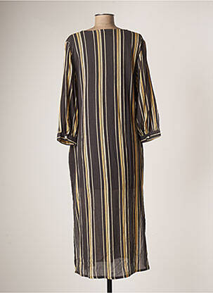 Robe mi-longue coupe fluide manches 3/4 noir MKT STUDIO femme