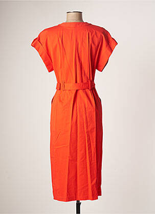 Robe mi-longue manches courtes manches courtes orange LA PETITE FRANCAISE femme