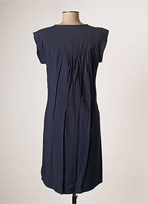 Robe mi-longue manches courtes manches courtes bleu SUNCOO femme
