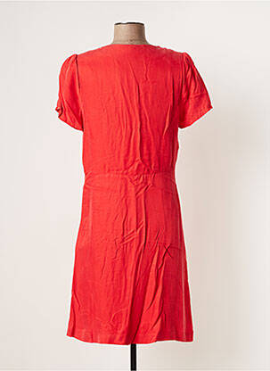Robe mi-longue manches courtes manches courtes rouge SUNCOO femme