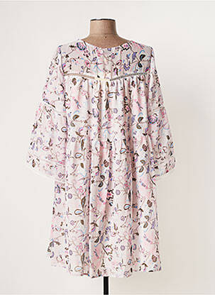 Robe courte coupe fluide manches 3/4 rose SEE U SOON femme