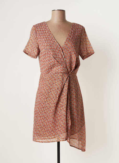 Robe courte marron SEE U SOON pour femme