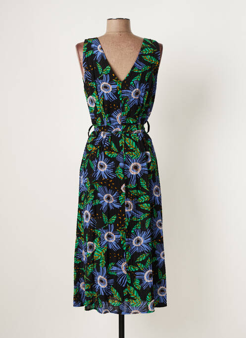 Robe mi-longue noir YUKA pour femme