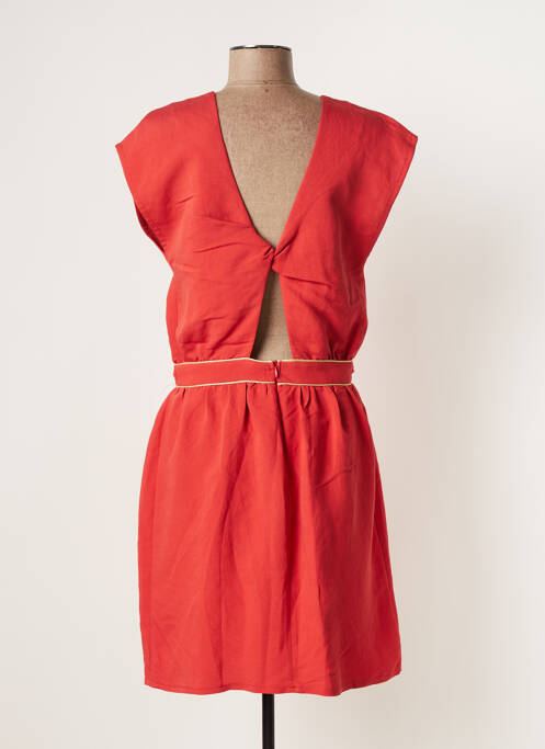 Robe mi-longue orange OPULLENCE pour femme
