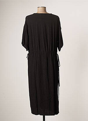 Robe mi-longue manches courtes manches courtes noir THE KORNER femme
