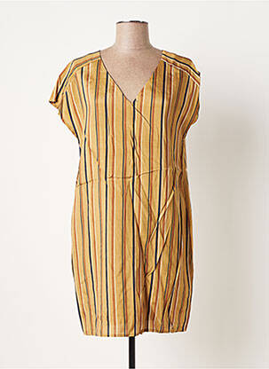 Robe courte manches courtes manches courtes marron THE KORNER femme