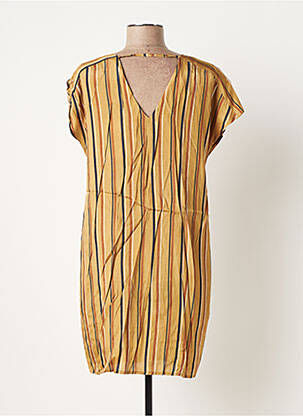 Robe courte manches courtes manches courtes marron THE KORNER femme