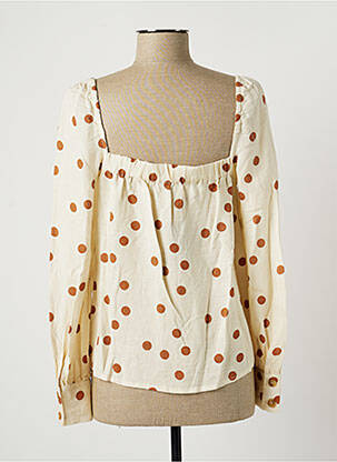 Chemisier coupe fluide manches longues beige FRNCH femme