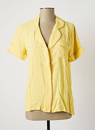 Chemisier poches poitrine manches courtes jaune MAISON ANJE femme