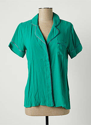 Chemisier poches poitrine manches courtes vert MAISON ANJE femme