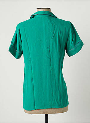Chemisier poches poitrine manches courtes vert MAISON ANJE femme