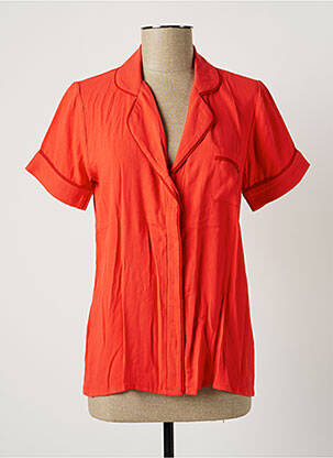 Chemisier tissage crêpe manches courtes rouge MAISON ANJE femme