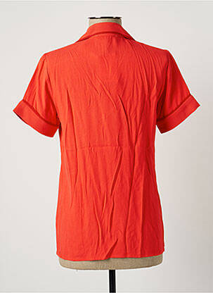 Chemisier tissage crêpe manches courtes rouge MAISON ANJE femme