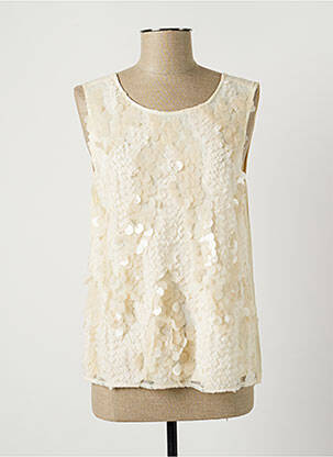 Top sans manche sans manche beige SEE U SOON femme