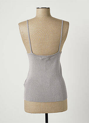 Pull coupe cintrée fines bretelles gris SUNCOO femme