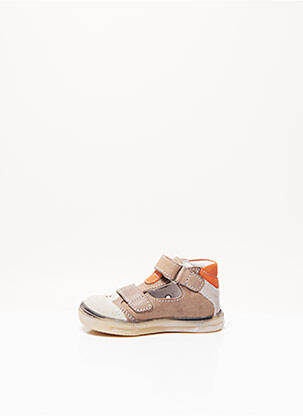 Sandales/nu pieds tissage satiné talon compensé marron BELLAMY enfant