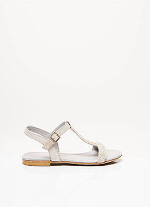 Sandales/nu pieds tissage satiné chiquet beige REQINS fille