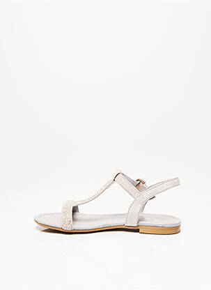 Sandales/nu pieds tissage satiné chiquet beige REQINS fille