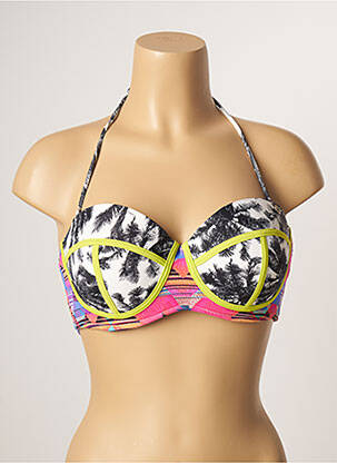Haut de maillot de bain bretelles élastiquées ajustables noir BANANA MOON femme