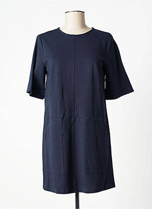 Robe courte fermeture zippée au dos manches courtes bleu IMPERIAL femme
