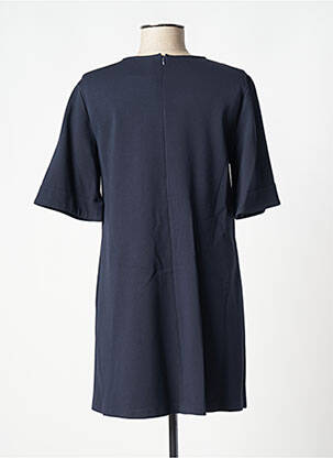 Robe courte fermeture zippée au dos manches courtes bleu IMPERIAL femme