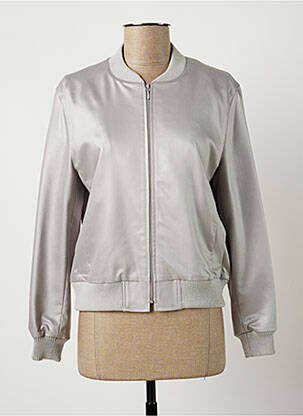 Blouson finition bords-côtes gris TEENFLO MAURICE TARICA femme