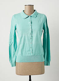 Pull resserrée sur le bas manches longues bleu STEFAN GREEN femme