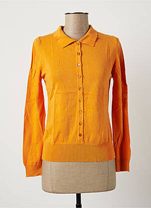 Pull resserrée sur le bas manches longues orange STEFAN GREEN femme